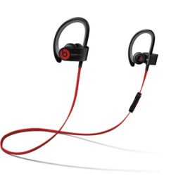 POWERBEATS BY DR. DRE HEADSETS 2 Bluetooth Wireless 30′ Range Dual-Driver Acoustics Remote Talk Wrap-Around Cable IPX4 Sweat & Water Resistant Built-In Rechargeable Battery 6 Hours of Playback 15-Minute Quick Charge for Extra Hour Inspired by LeBron James Includes Micro USB Cable